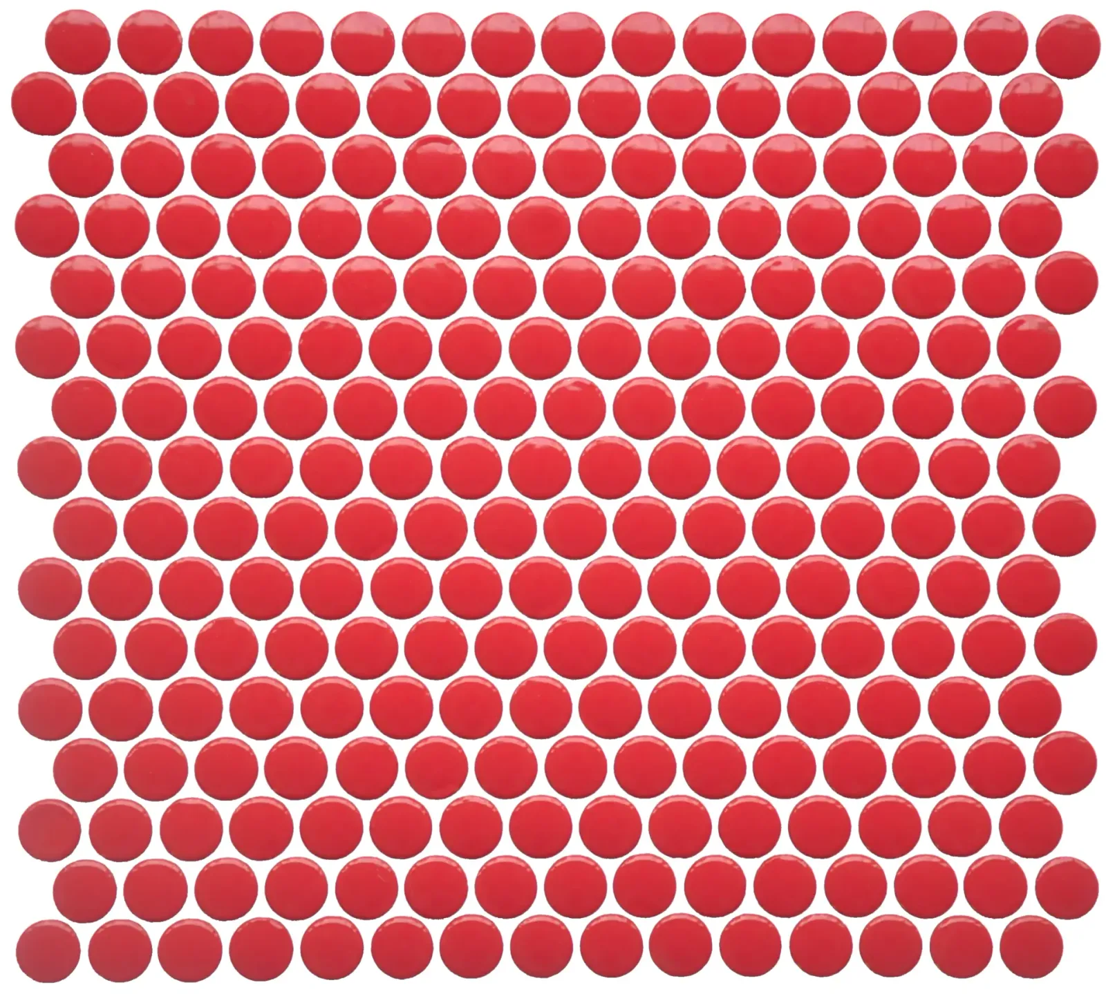 Bright Red Pepper Penny Round