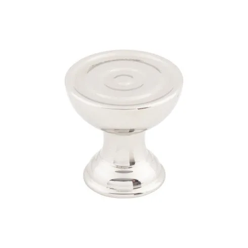 Rook Knob in polished stainless steel finish, decorative hardware by Top Knobs