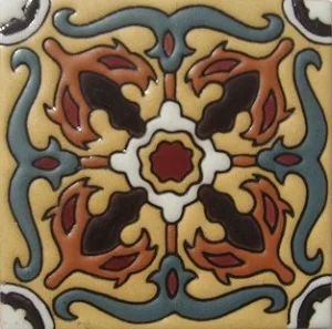 Zamora "La Paz" Handcrafted Relief Mexican Tile