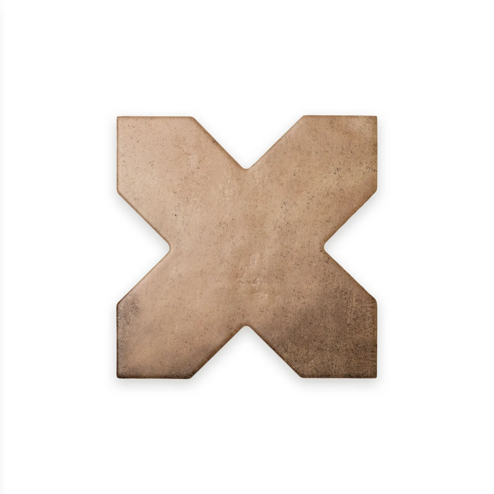 Amalfi Cross Porcelain Tile in Terracotta, Mud, Bone, and Gray, 7x7 size, matte finish, 9mm thickness