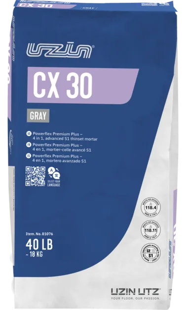 UZIN CX 30 Grey Powerflex Project Plus Advanced S1 Thinset Mortar