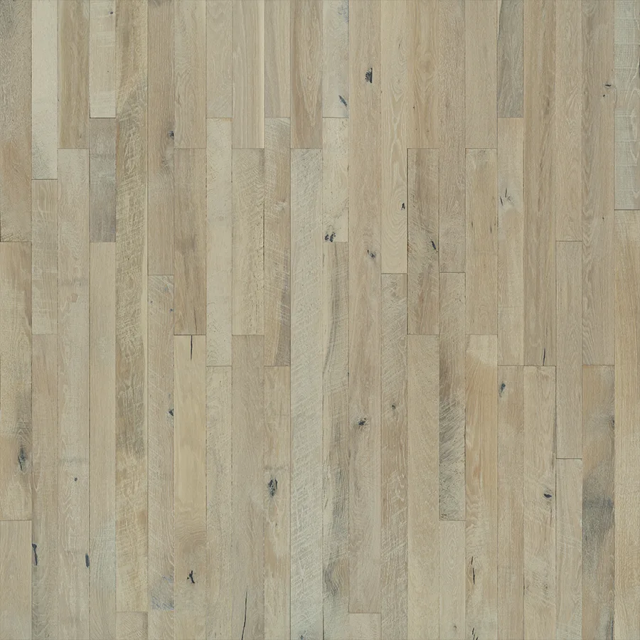Organic Solid Hardwood Flooring in Poppy Seed, Tarragon, Nutmeg, Sorrel, Tulsi, and Turmeric colors, Hickory and Oak species, 3/4x3-1/4 & 4xRL-62 sizes