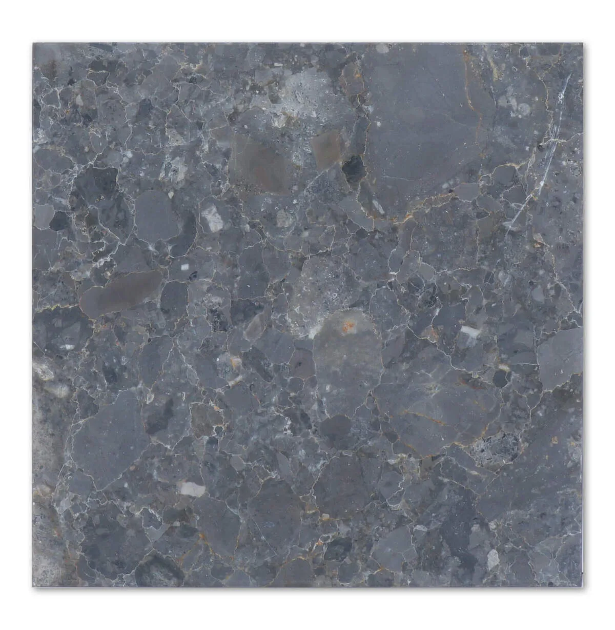 Breccia Grigio Slab marble countertop in grey finish, honed, brushed, and polished options, 20mm thickness
