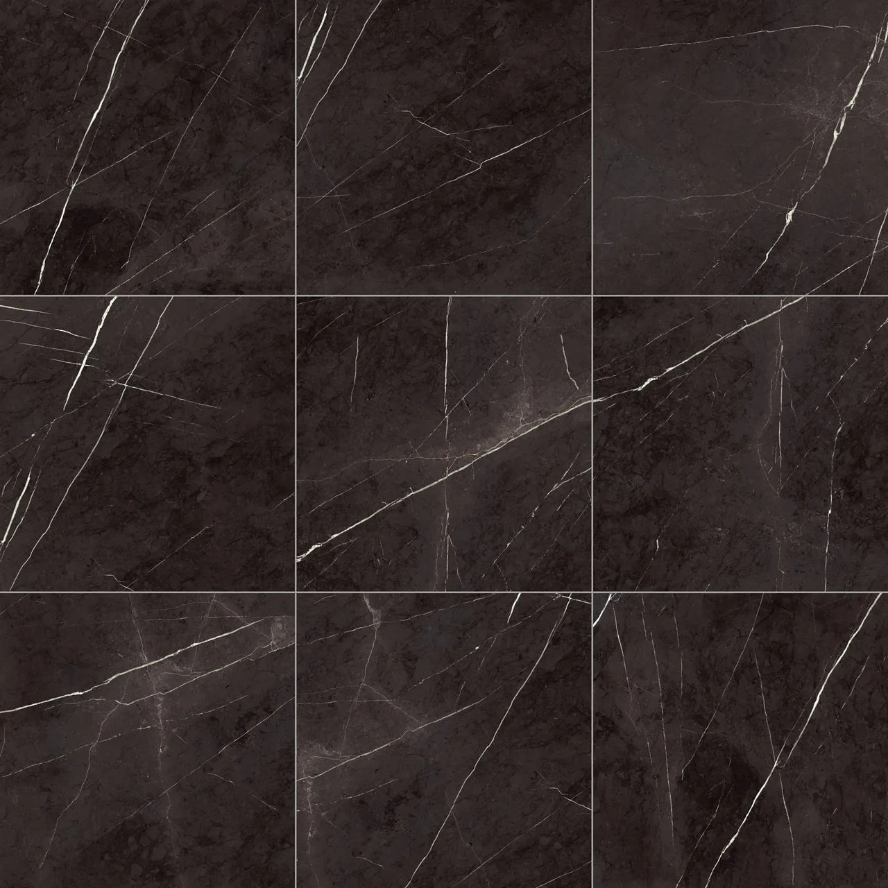 Daltile Marble Attache Nero 24X24, Satin, Square Porcelain Tile