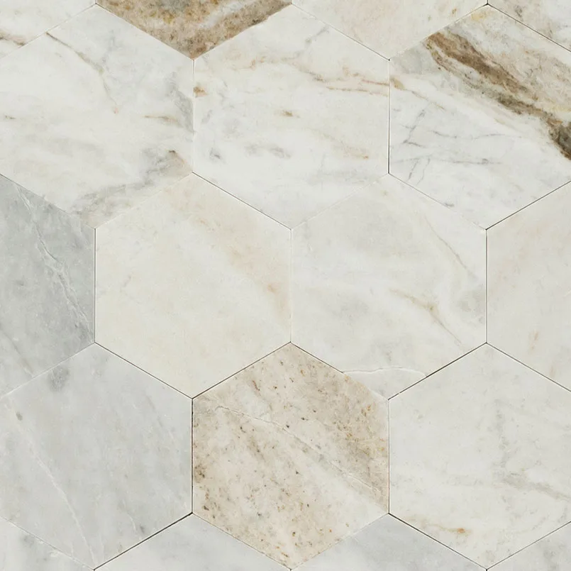 Arabescato Venato 4" Hex Peel And Stick