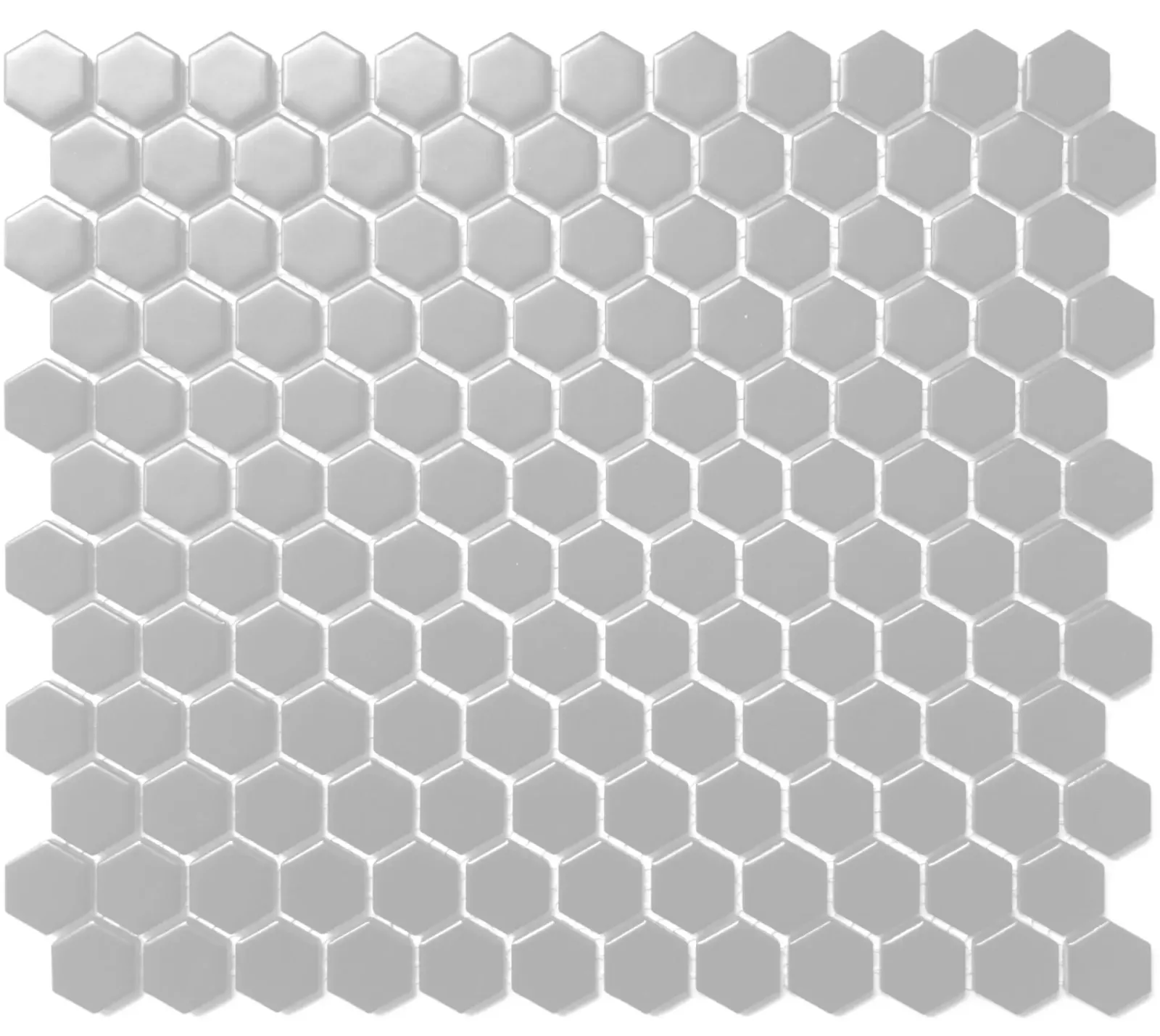 Matte Gray 1x1 Hexagon