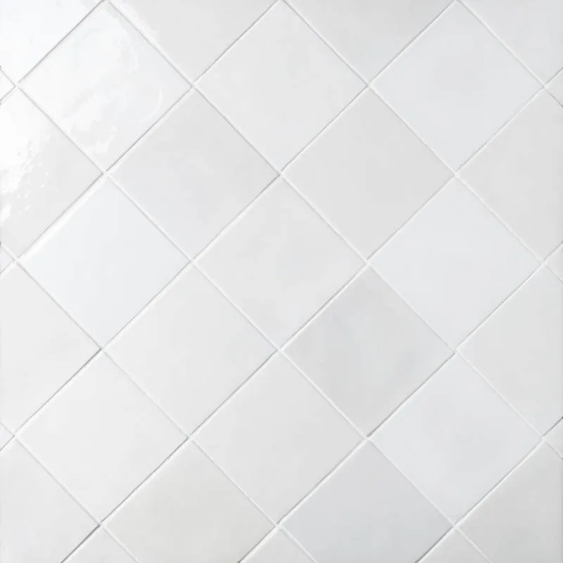 Cloe collection white ceramic backsplash tile in glossy finish, sizes 5x5, 0.5x8, and 2.5x8, perfect for walls and shower walls