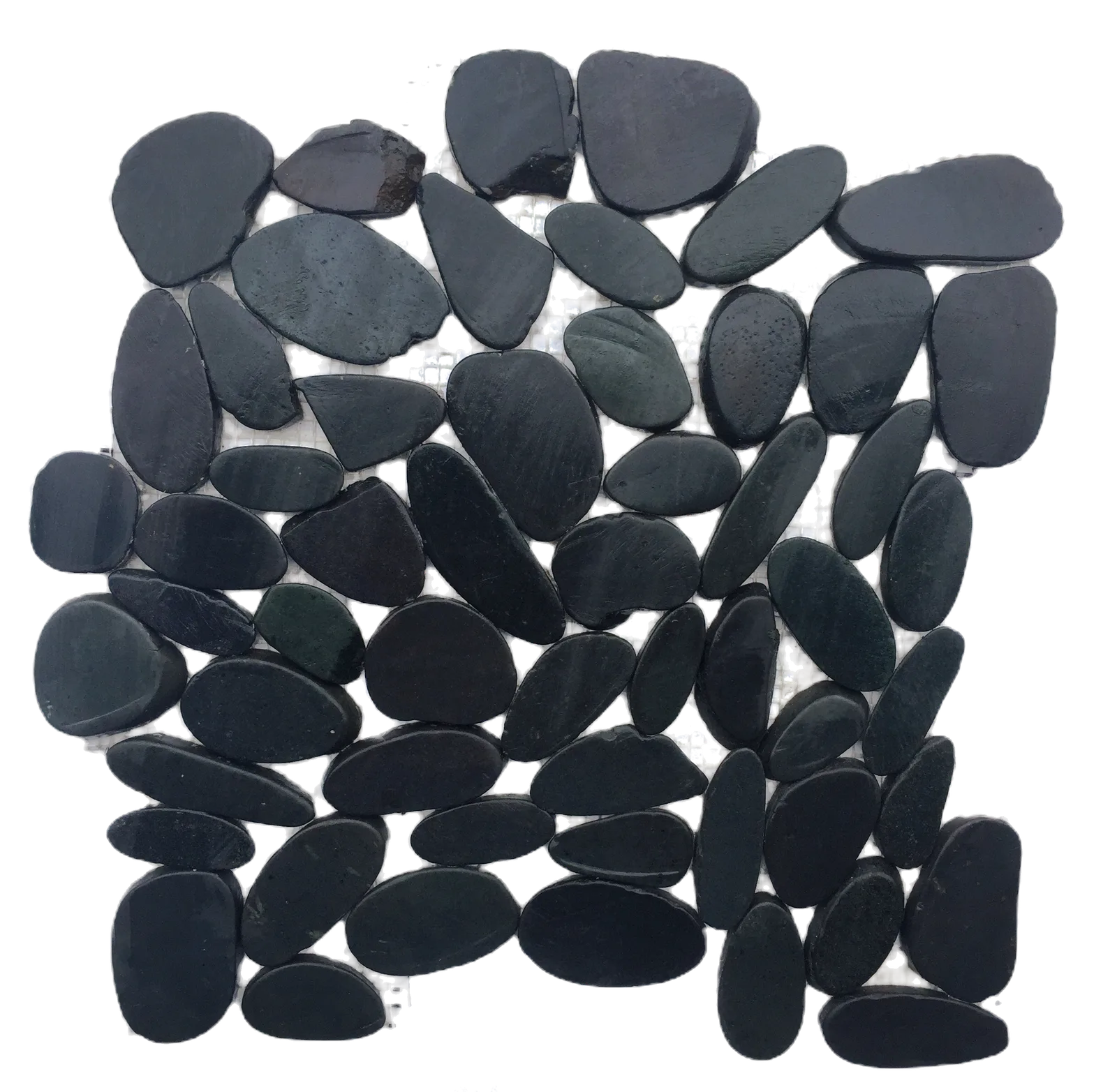 Charcoal Flat Pebble Mosaic