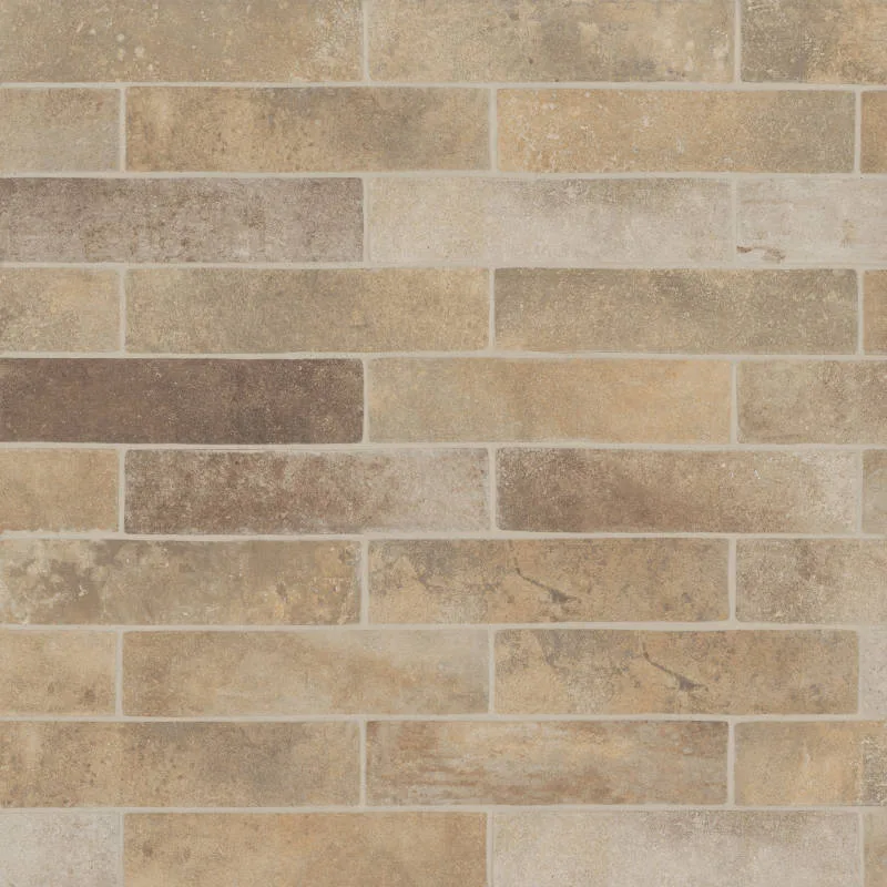 Flathead porcelain tile in matte finish, rectangular shape, available in sizes 2.25x10 and 5x10, ideal for versatile applications.