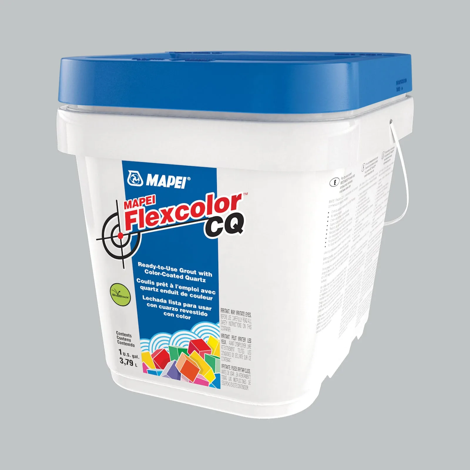 Mapei Flexcolor CQ Rain Sanded Acrylic Premix Grout 1 Gal in Rain color, designed for durability and style
