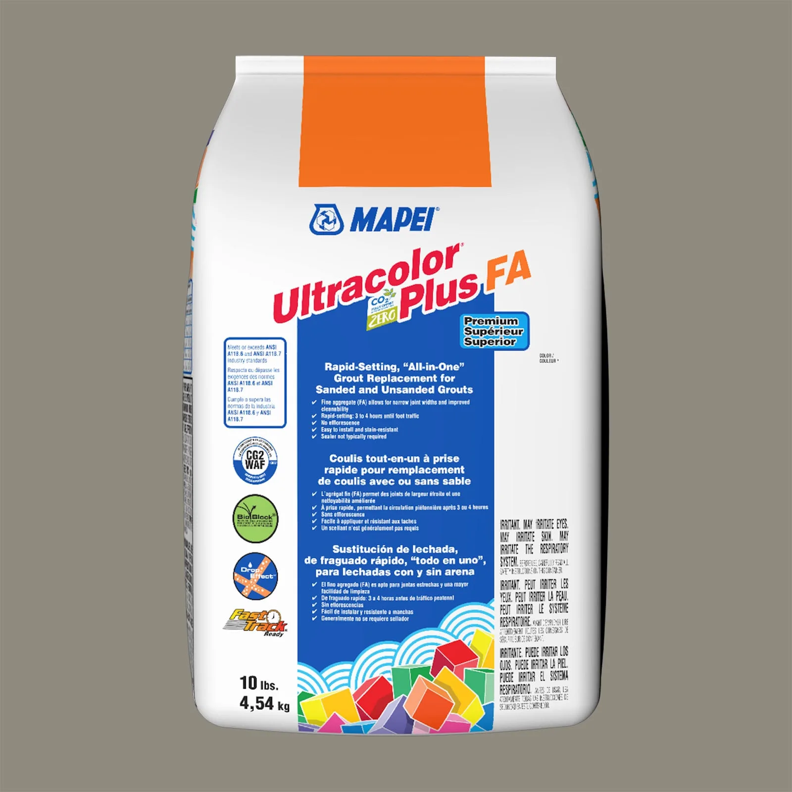 Mapei Ultracolor Plus FA Pale Umber #5044 All-in-one Grout 10-lb, Pale Umber color, premium grout material
