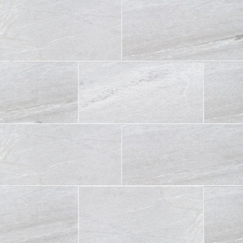 Iron Blue porcelain tile in honed finish, available in 24x24, 12x24, and 24x48 sizes