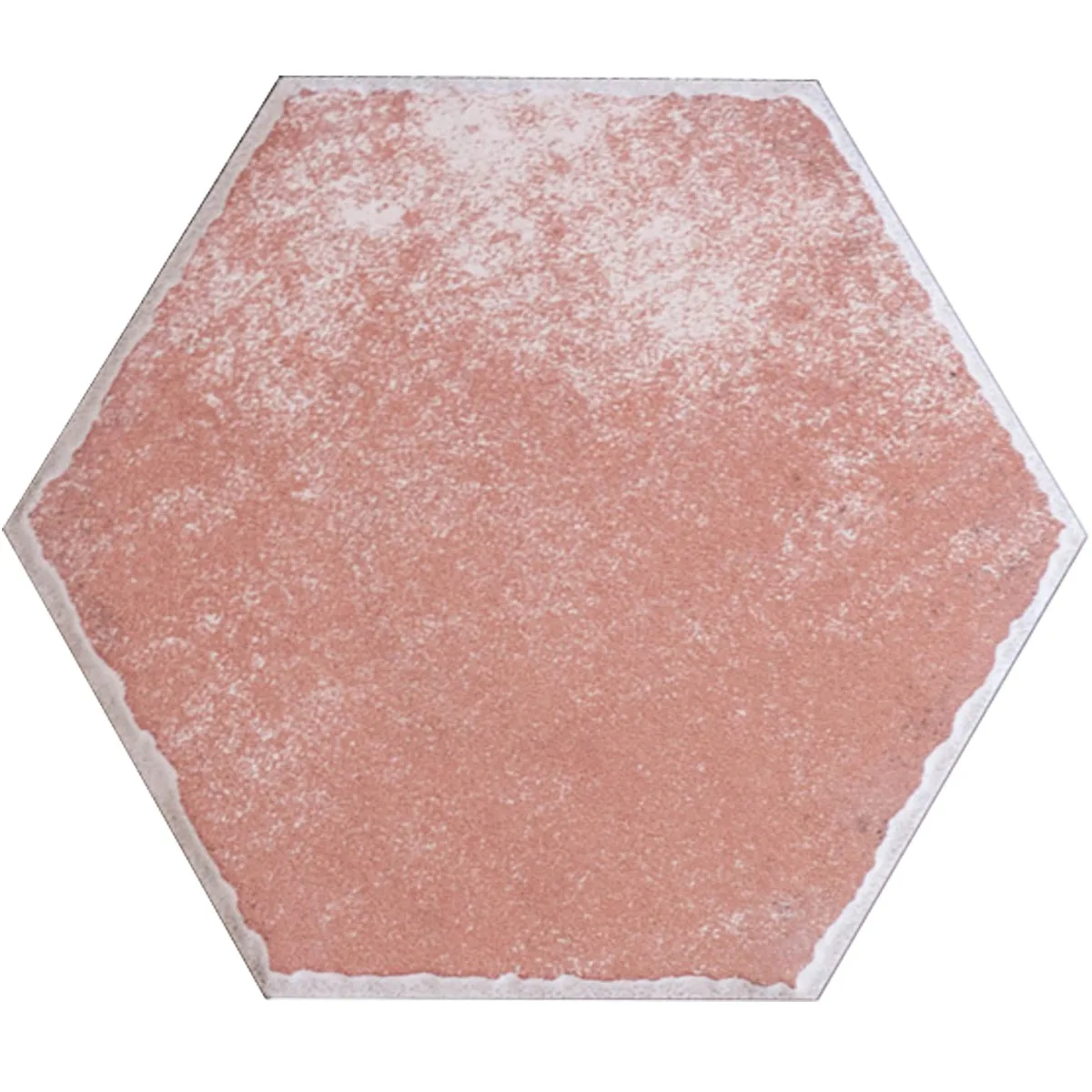 Sorano Rosso porcelain tile in hexagon shape, 13.39"x15.36", rich red color, ideal for floors and walls