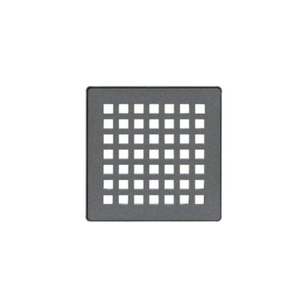 Schluter Kerdi-Drain Grate 4 in. Pewter Square Floor Installation Kit, elegant pewter finish, designed for efficient drainage