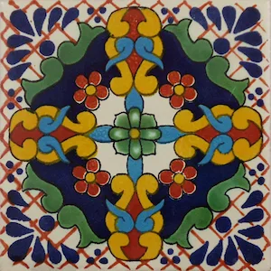 L116 - Flor Brillante Talavera Tile