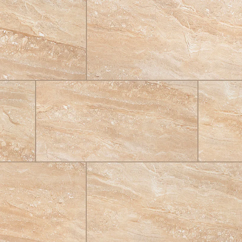 Aria Oro Beige Polished Porcelain Tile 24x24 12x24 24x48 from MSI Surfaces
