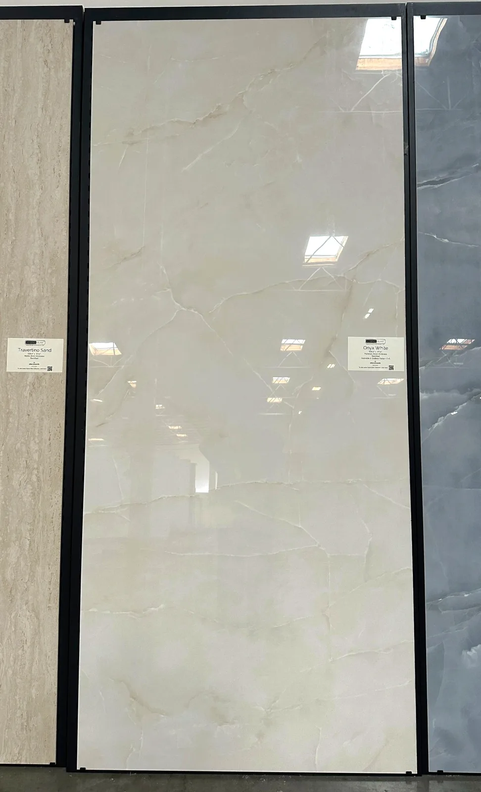 Onyx White Hybrid Slab Exquisite porcelain wall panel 109x48 polished finish