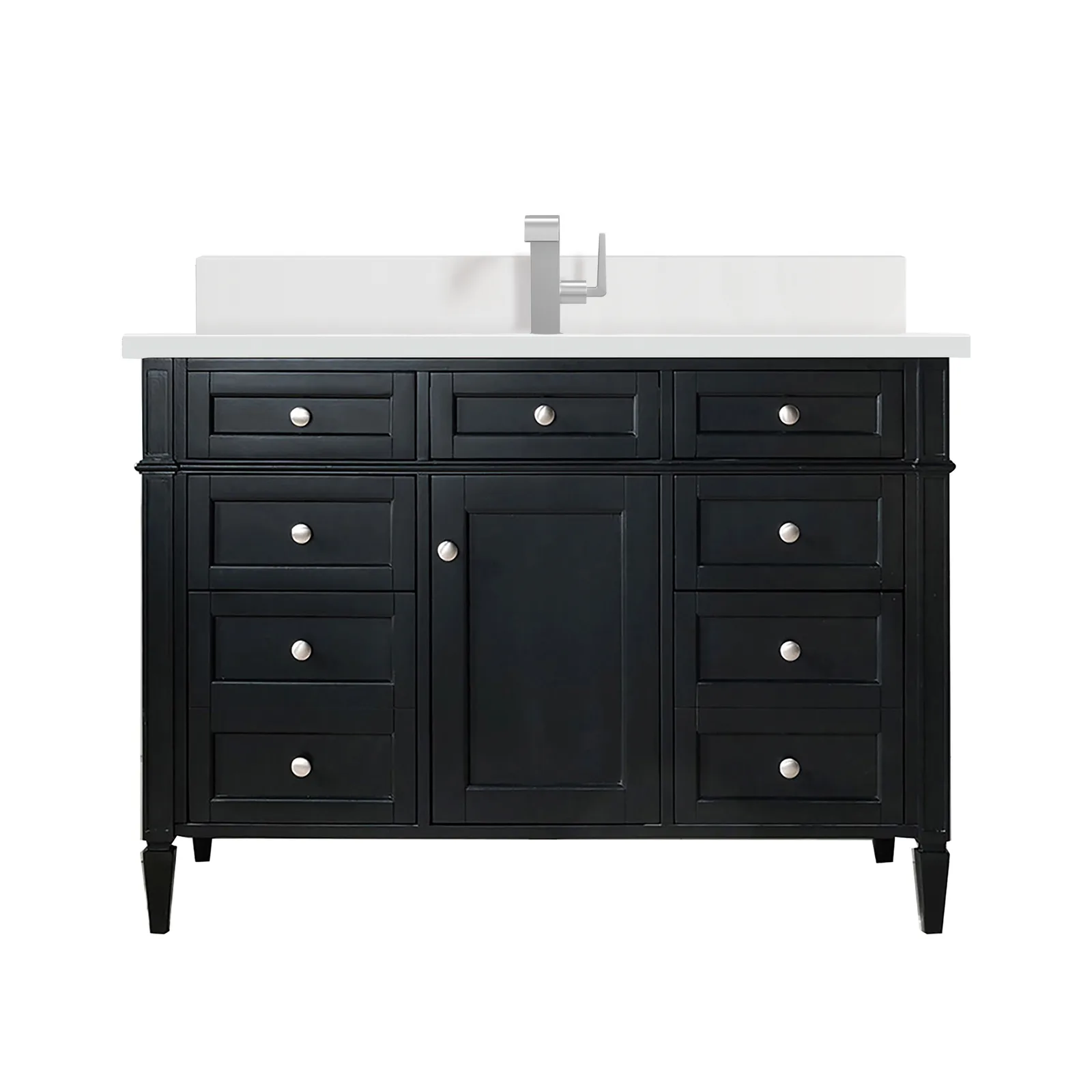 Brittany 48.0" Vanity in Victory Blue, yellow poplar material, elegant design with multiple drawers and an undermount sink