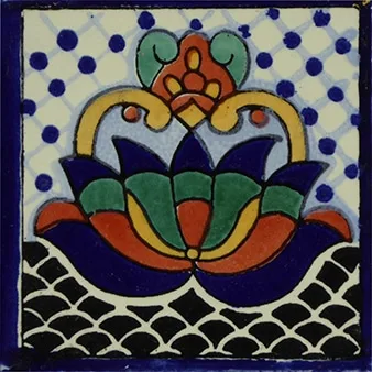 L81 - Flor Royal Azul Talavera Tile