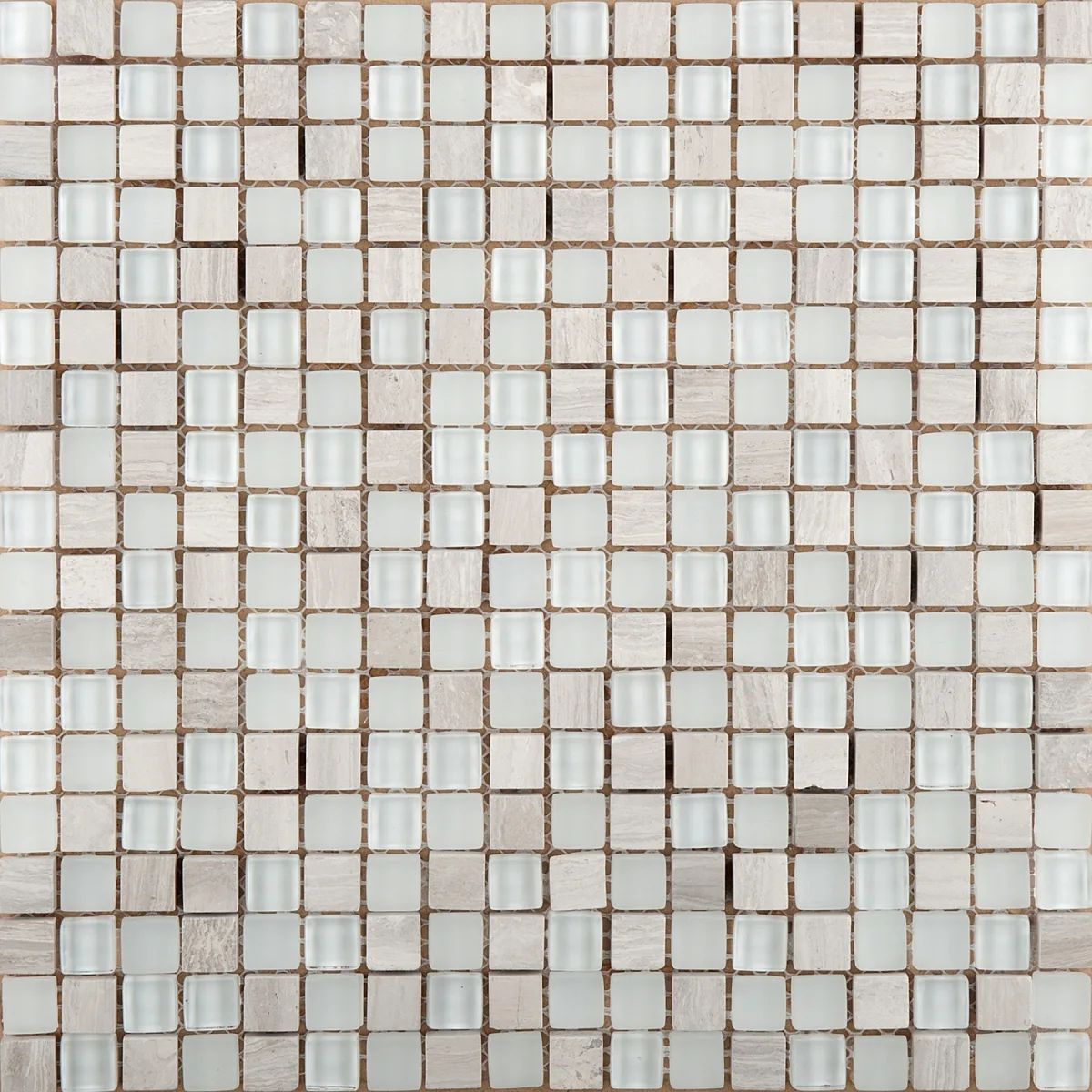 Lucente Andrea 12x12 Glass Stone Gloss/Matte Mosaic .625x.625
