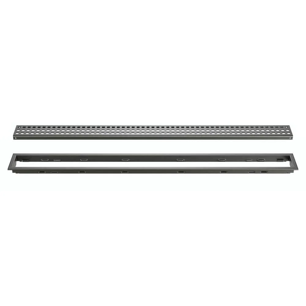 Schluter Kerdi-Line Dark Anthracite 31-1/2 in. Square Linear Drain Grate Assembly, Dark Anthracite finish, Shower Systems