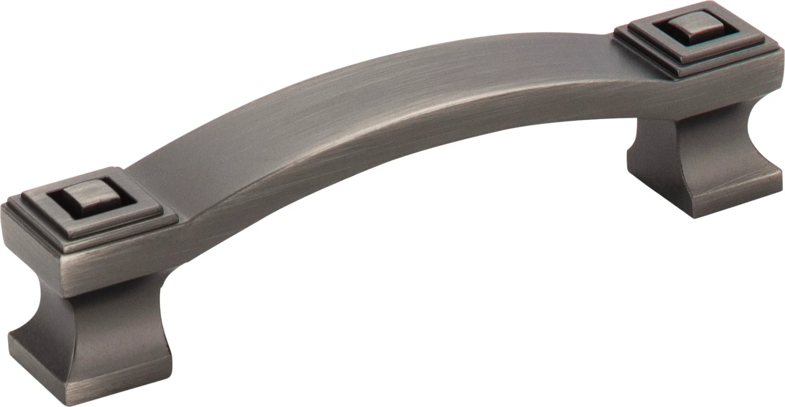 Delmar Cabinet Pull-96 in Distressed Pewter, Decorative Hardware for cabinets, 4-1/2 inch overall length, 96 mm center-to-center.