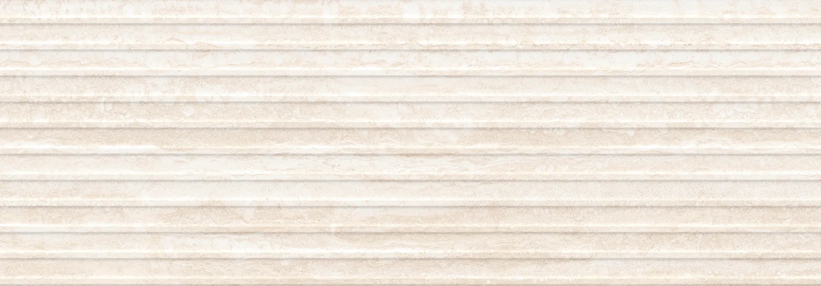 Travertine Veincut Dorica 3D Deco tile in Bianco and Beige color, 16x48 size, matte finish, made of natural travertine