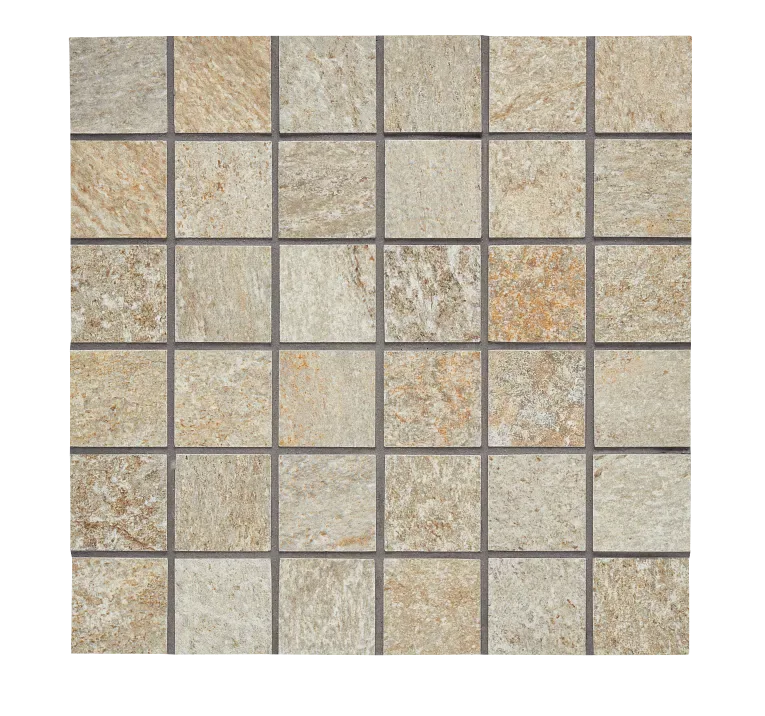 Oro Gate 2x2 Mosaic Tile in Matte Finish, Rectified Glazed Porcelain, 12x12 sheet size