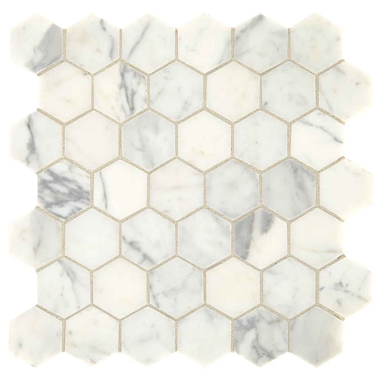 Daltile Marble Statuario 2", Honed Natural Stone Tile