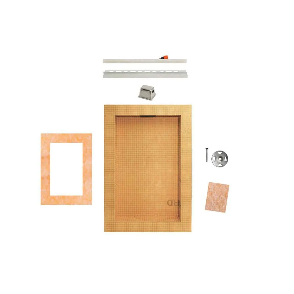 Schluter Kerdi-Board-SNLT Shower Niche 12 in. x 20 in. White with Frame and Warm White LED Light