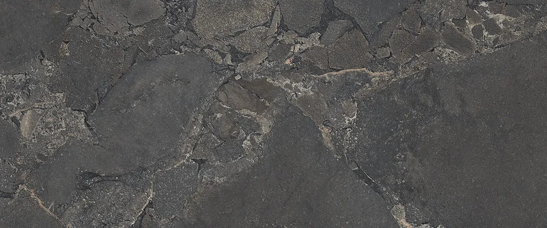 Black Porcelain Tile 24x48 and 2x2 sizes with Arcade Decoro and Cobblestone finishes, made from durable porcelain