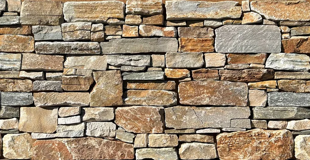 Beige Quartz (2-Pc Dog Ear Corner) Natural Stone Ledger Panel