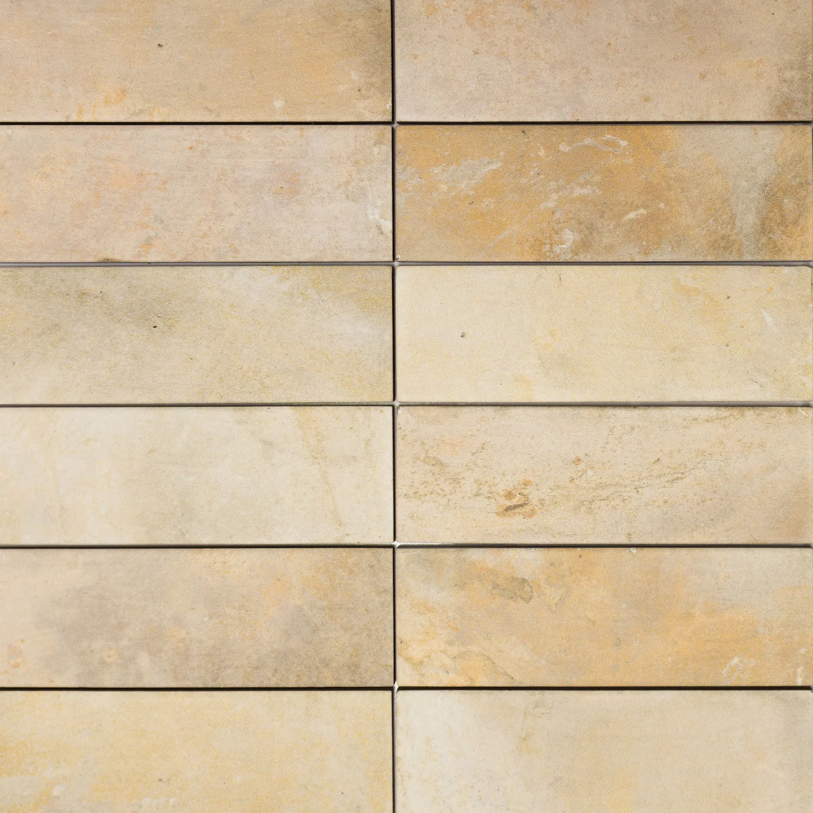 Gandia Porcelain Tile in Medium and Dark colors, matte finish, size 2x6, 8mm thickness