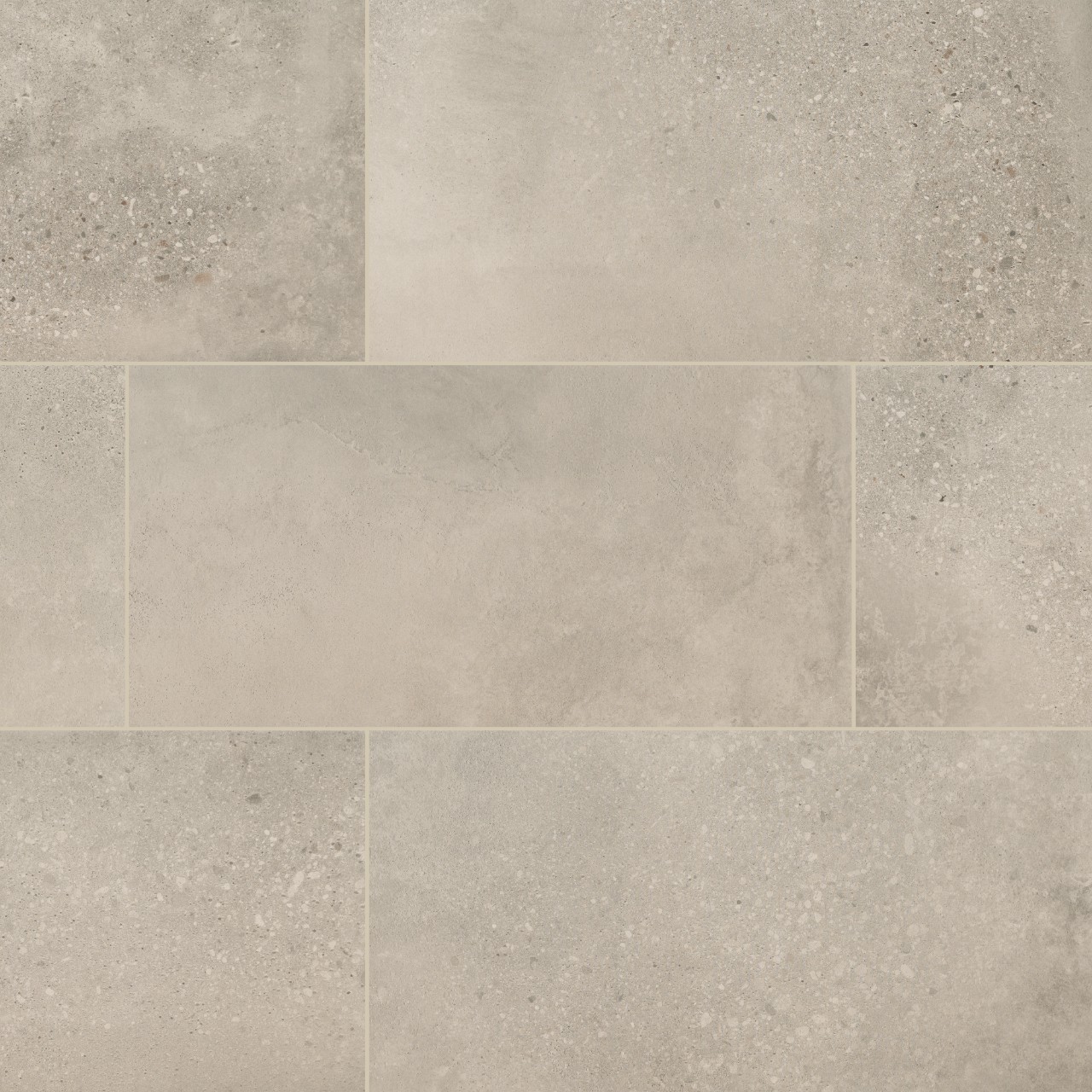 Calypso Ash Porcelain Tile in light gray matte finish, size 12x24 and 24x48, made of durable porcelain material