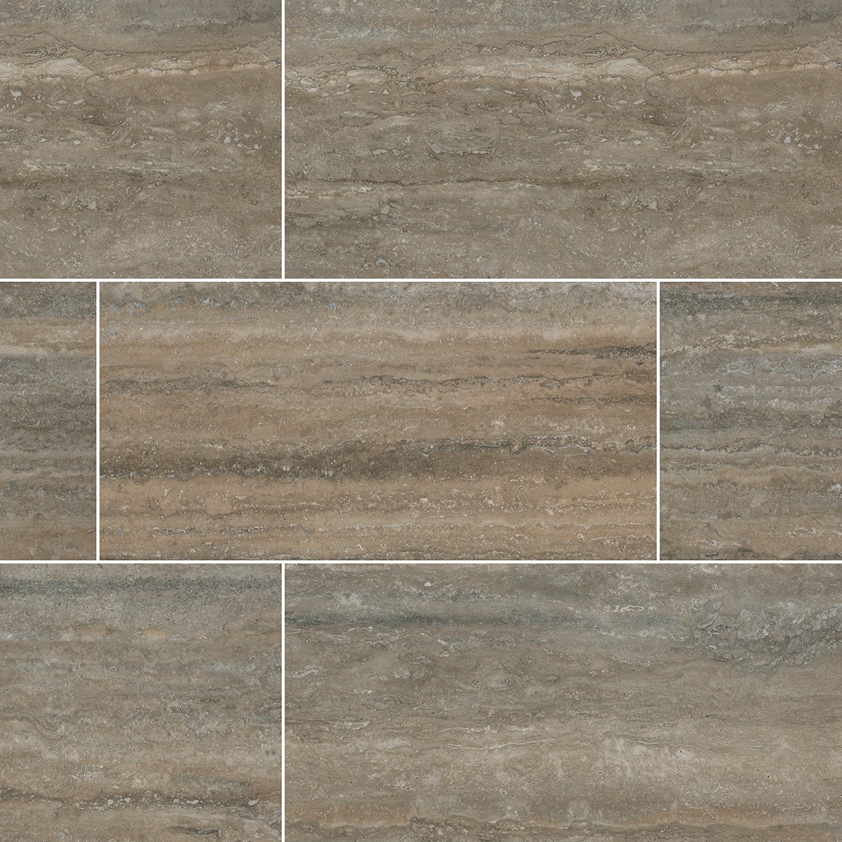 Veneto Noce 12x24 porcelain tile in brown color with polished and matte finish, made of durable porcelain material