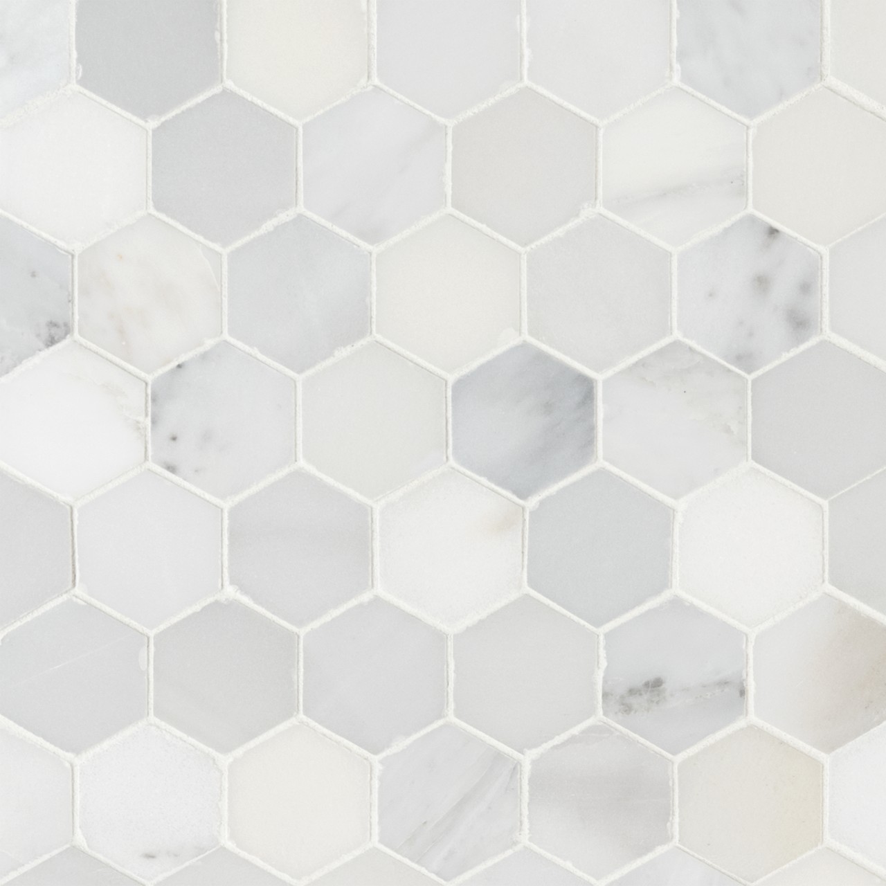 Arabescato Carrara 2" Hexagon