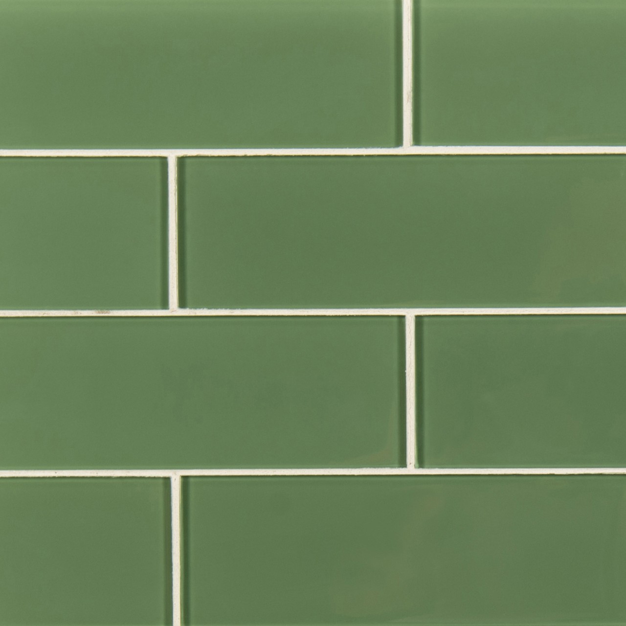 Evergreen 3x9 Glass tile in green color, ceramic material, perfect for elegant home decor