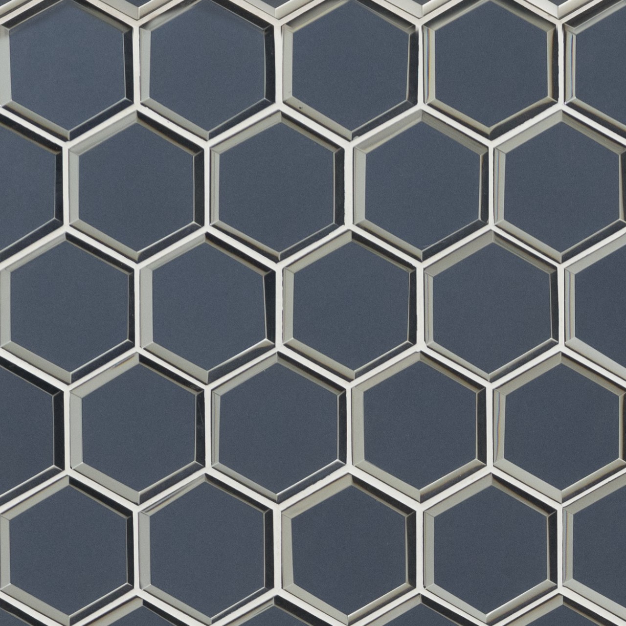 Vague Blue 3" Hexagon