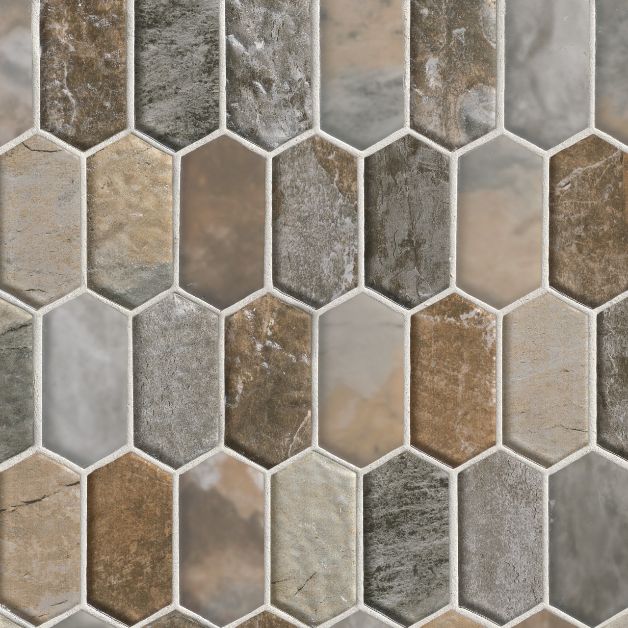 Taos Picket Mosaic Tile in unique color and 5/16 thickness, made from durable materials