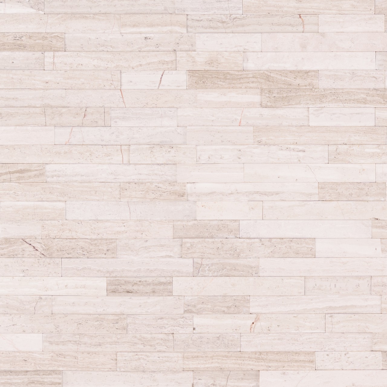 White Quarry Interlocking 3d Peel And Stick Mosaic