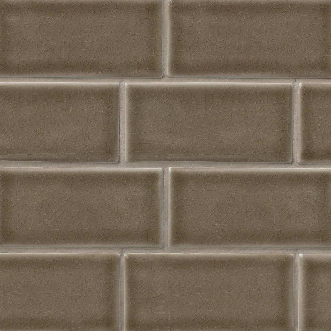 Artisan Taupe Ceramic Subway Tile in glossy brown finish, sizes 4x12 and 3x6, made from durable ceramic material.
