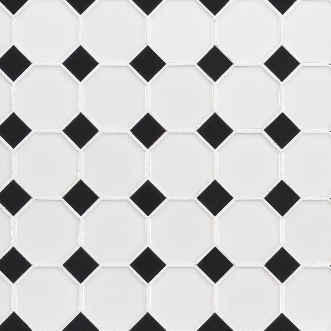 White And Black Glossy Octagon 6mm