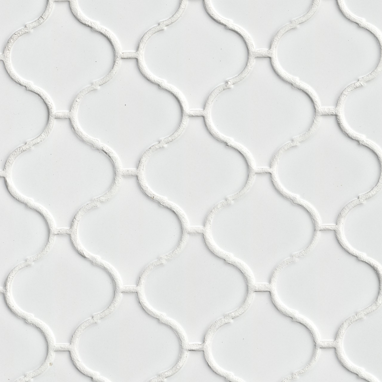 White Glossy Arabesque 6mm