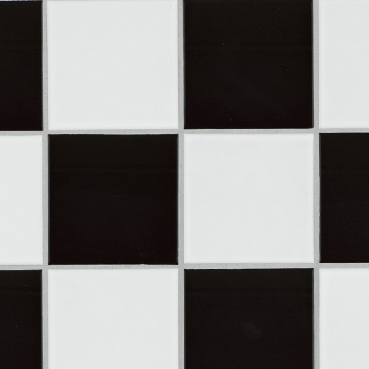White And Black 4" Checkered