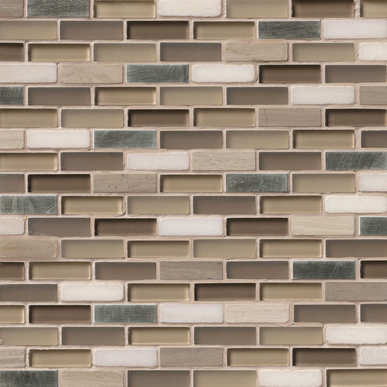 Silver Tip Mosaic Tile in silver color, 5/16 thickness, made by MSI Surfaces