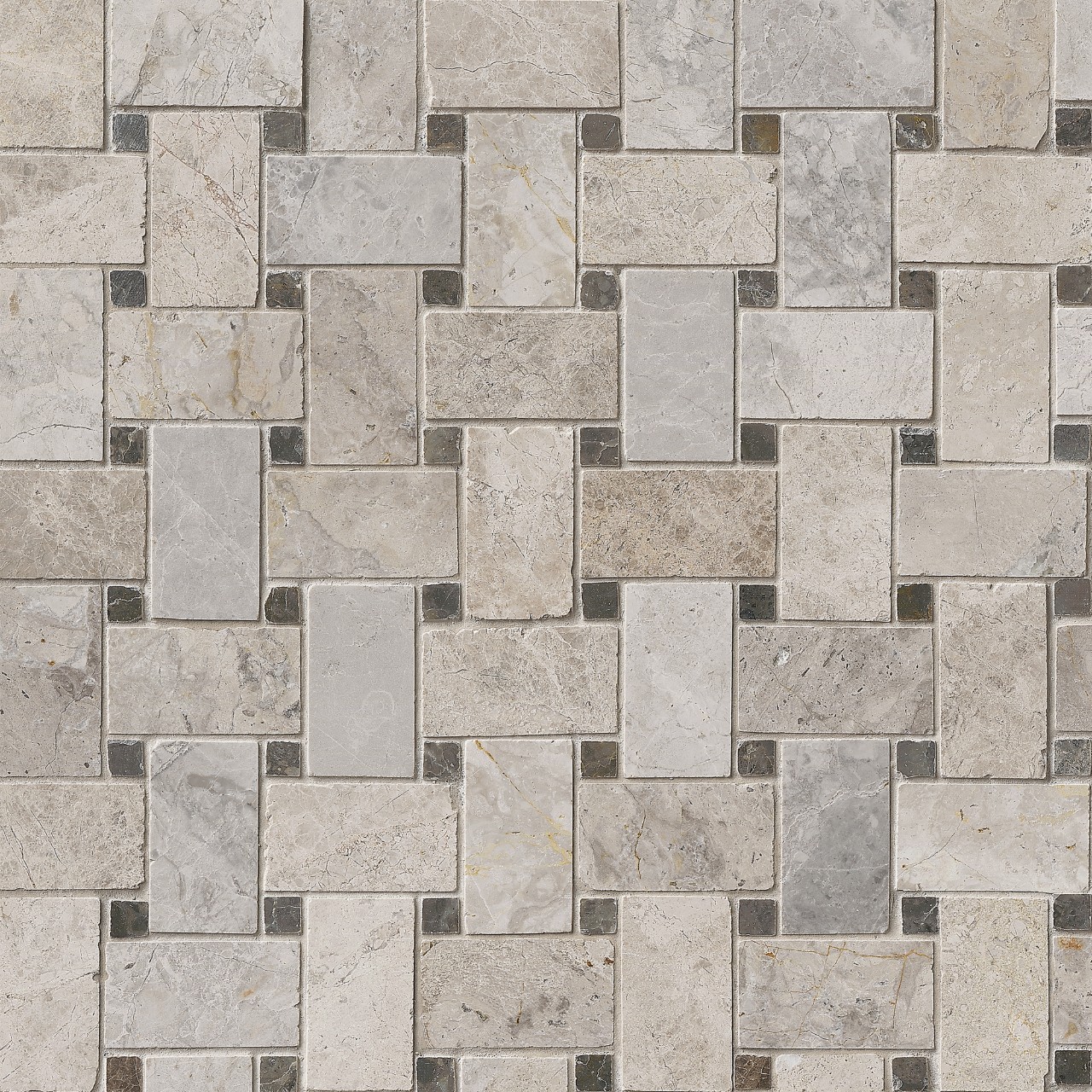 Tundra Gray Basket Weave Mosaic