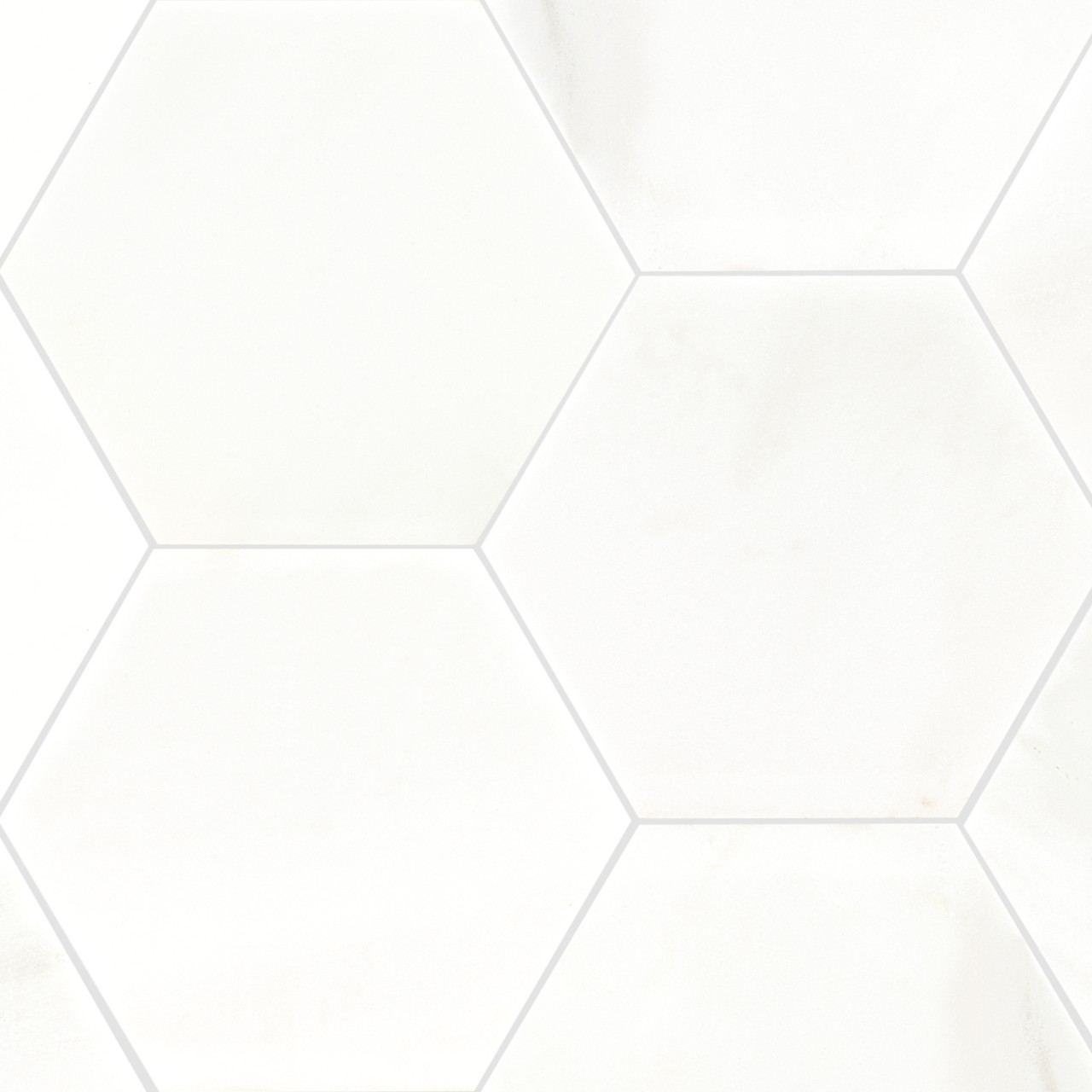 Greecian White 8" Hex Polished