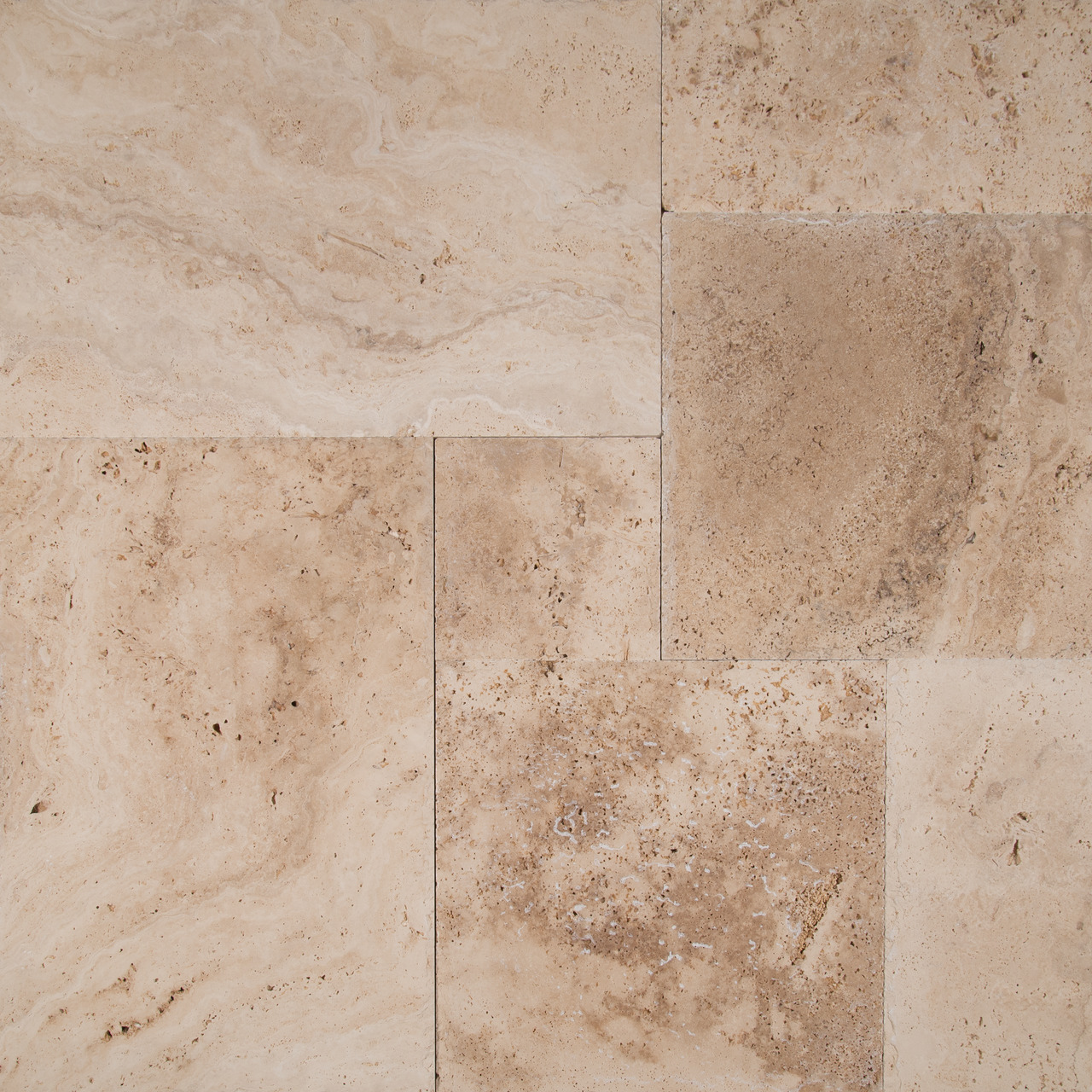 Picasso Versailles Pattern hand scraped natural stone tile, 12.7mm thickness, elegant classic finish