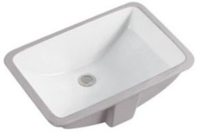 Rectangular White Ceramic Undermount Sink