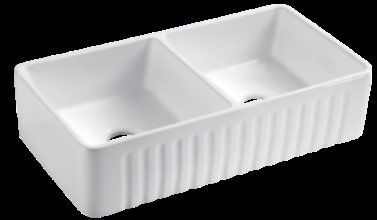 33" FireClay Farmhouse Double Bowl 50/50 Reversible Sink